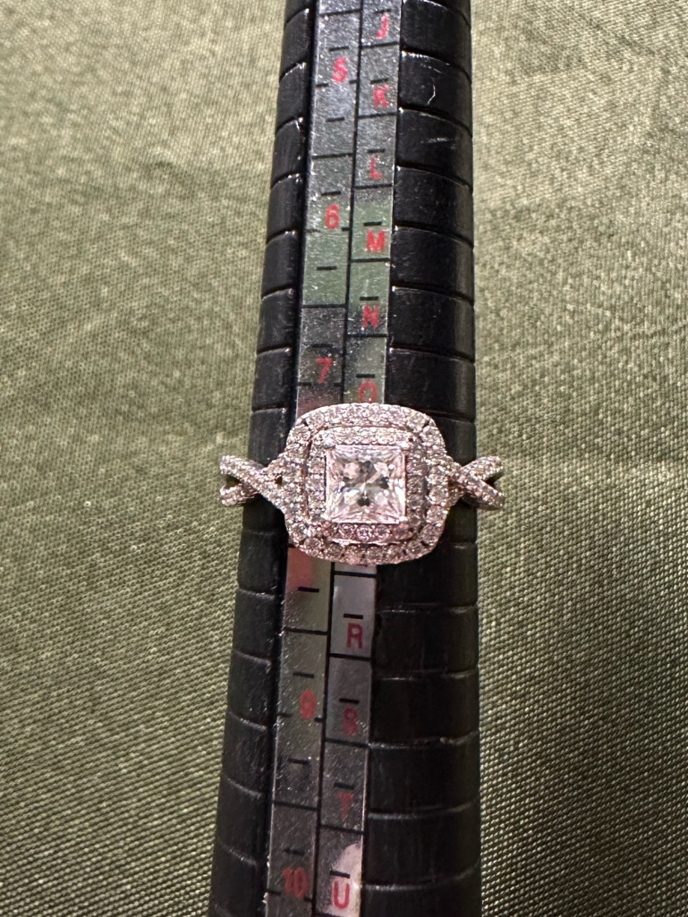 Sterling silver engagement style ring. Unsure of stones. Size 8